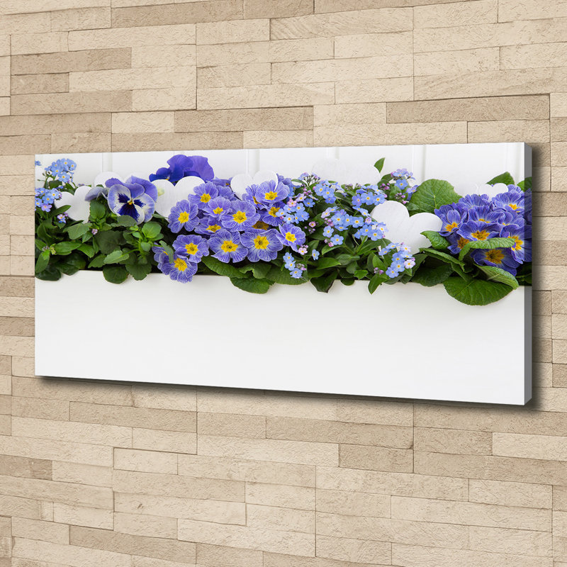 Blue Flowers - Wrapped Canvas Print