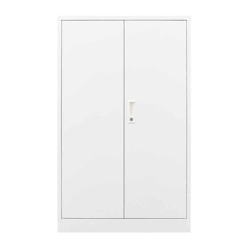 Adjustable Shelf Metal Storage Locker For Office, Home, - White Colorway Cabinet With Foldable Feature Garage, Home Locking