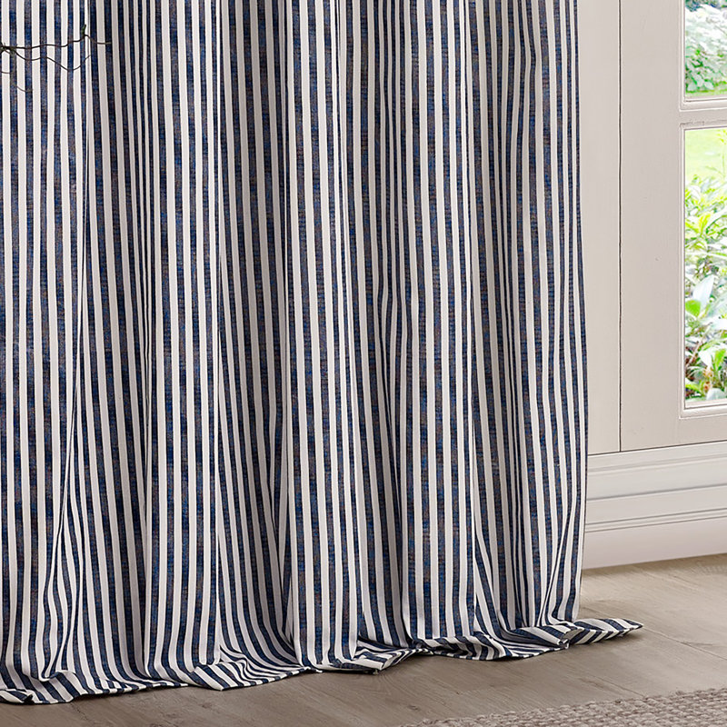 Hebden 100% Cotton Blackout Curtain Panel Pair, 229cm Width x 229cm Drop, Navy