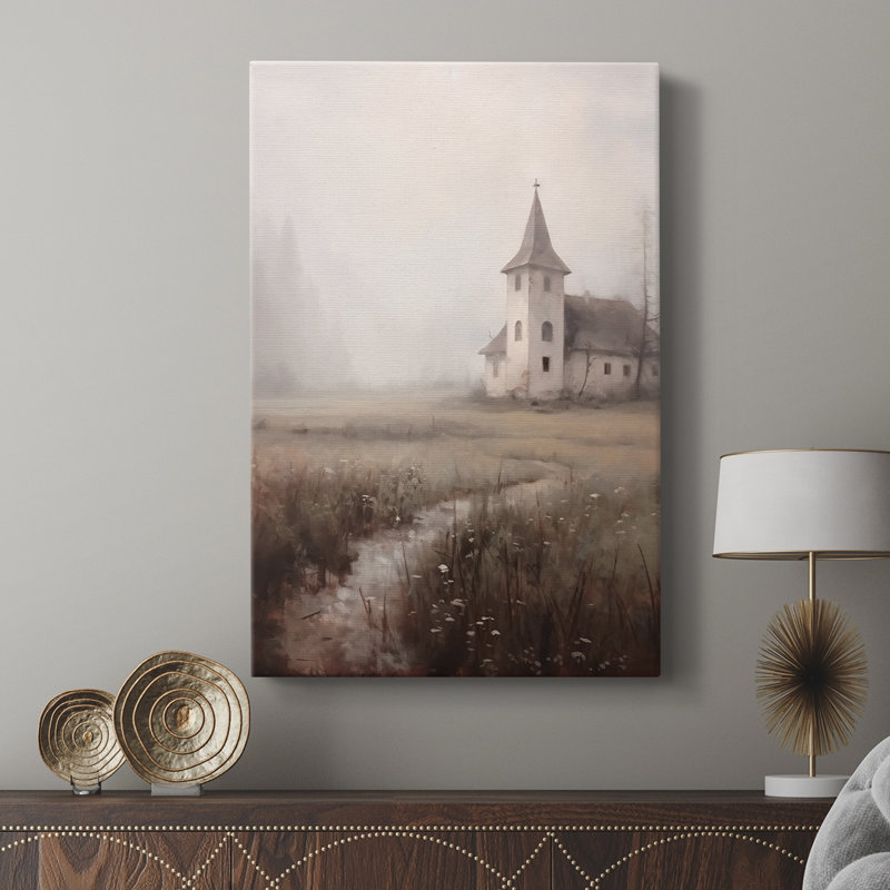 Paysage rétro IV - galerie Cavas, H 18 po x l 12 po