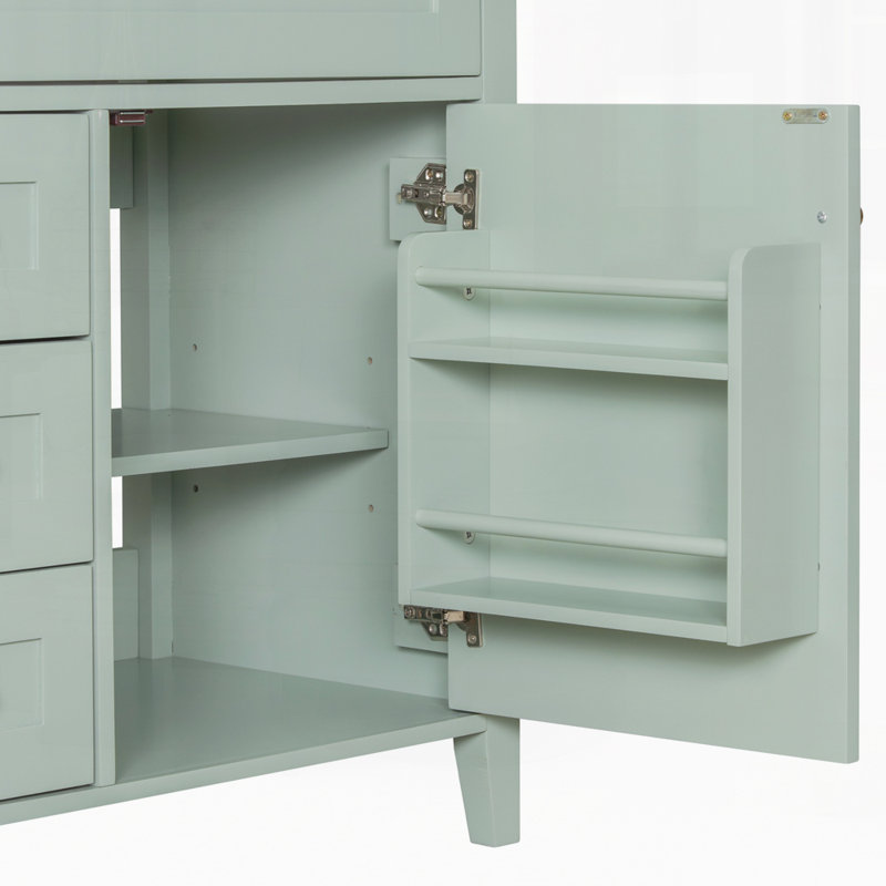 30" Bathroom Vanity with Sink, Freestanding Vanity for Bathroom Storage and Organization, 30", Green