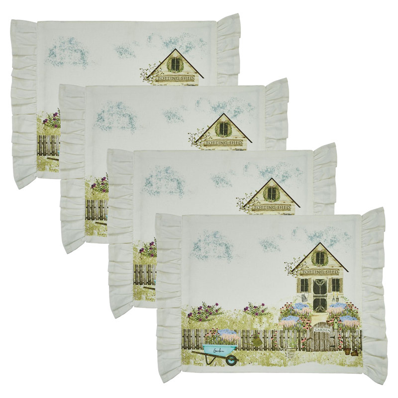  Ensemble de 4 napperons Spring Garden
