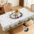 Easter Tablecloth Checkered Basket Rabbit Pattern Rectangular Washable Table Cover Ideal for Indoor Dining and Family Party Decorations-1704185593