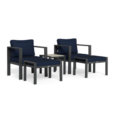 Lakeview Modern 5-Piece Aluminum Bistro Set