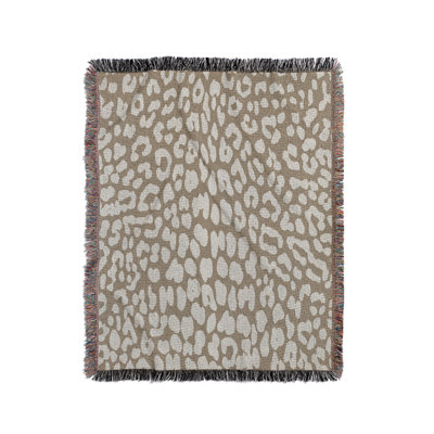 Delo Animal Print Cotton Blend Blanket Throw