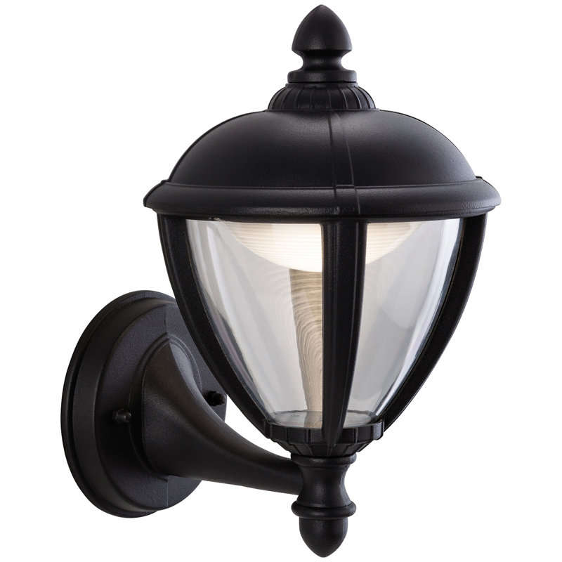 Unite Matte Black Integrated LED Outdoor Wall Lantern