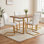 Ensemble de 4 chaises de salle à manger modernes en similicuir confortable et peu encombrant