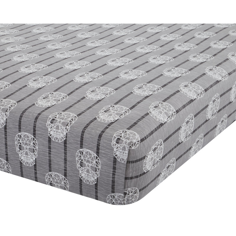 Skulls Easy Care Fitted Sheet, Double (4'6)