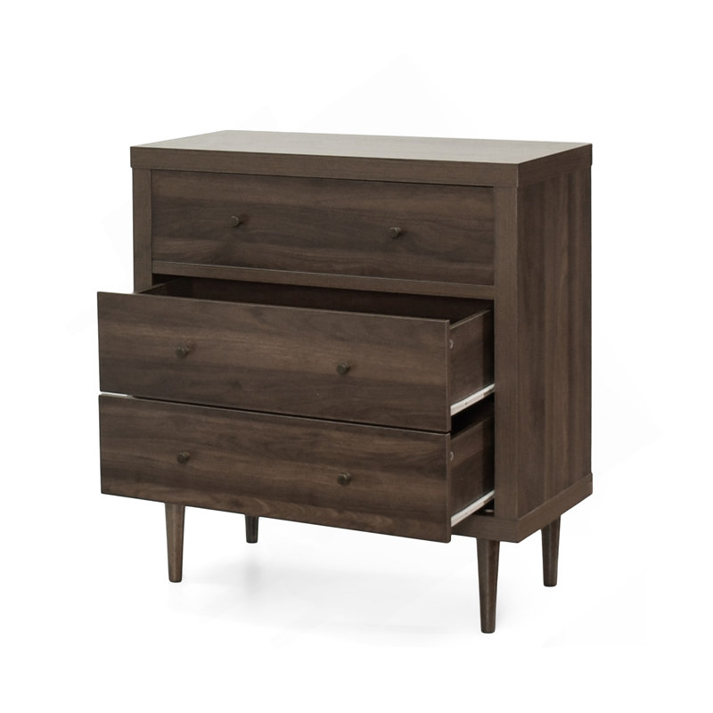 Commode 3 tiroirs L 31,25 po Lovelee, Noyer