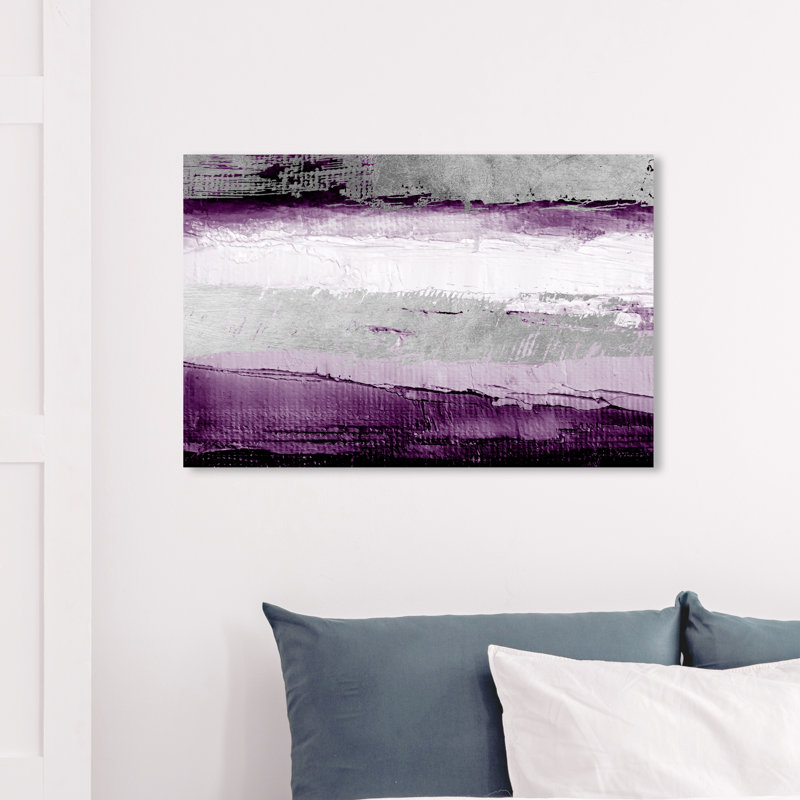 «Abstract Envision and Elevate Violet», impression, Toile tendue, H 16 po x l 24 po, Sans cadre