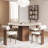 Mid-Century Ash Dining Chairs, Brown Solid Wood Legs, Not Assembled Need, Beige Kitchen Chairs for Dining Room