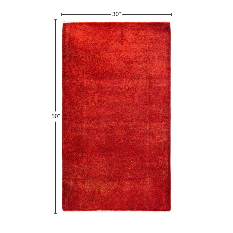 Tapis de couloir surteint orange 2 pi 6 po x 4 pi 2 po One-of-a-Kind