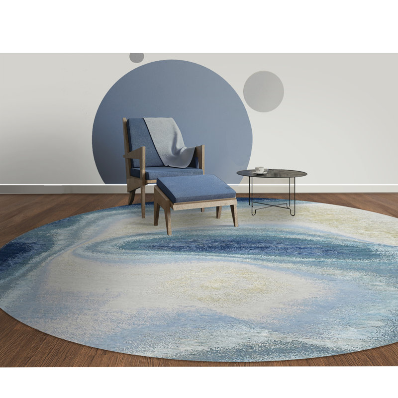 Abstract Area Rug, Round 6'