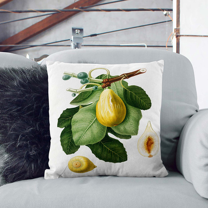 A Common Fig Tree Square Throw Cushion, 55 x 55 cm