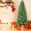 Arbre de Noël de 6 pi avec 1032 pointes Pe +, branches articulées pour un assemblage rapide, support en métal robuste, arrangement rapide de la branche de centre de table, décoration classique