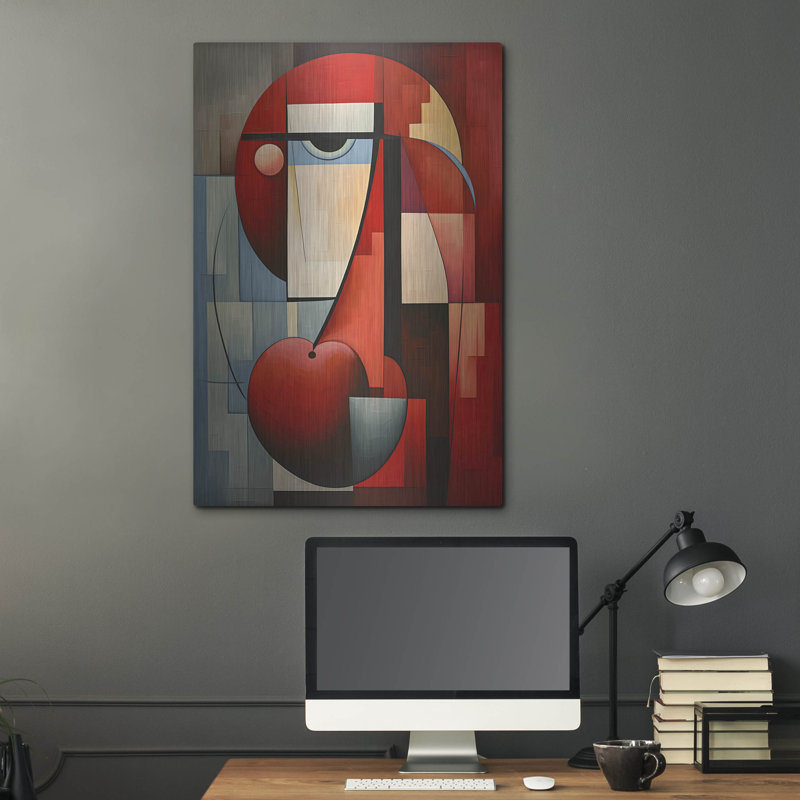 «The Abstract Face» par Andreas Magnusson, art mural en métal, H 36 po x l 24 po