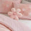 Ensemble d'édredon 4 pièces en chenille capitonnée réversible à motif floral / grand avec coussin décoratif rose, 4 pièces
