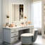 Miroir mural mural de 32 po x 24 po pour salle de bain, 5 minutes, 3 couleurs réglables, Full Hd, brouillard, Cri90 +, mémoire fonctionnelle 24 po, réflexion HD, caractéristique