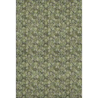 Premium Machine Washable Prisco Olive Rug