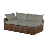Montecito 75.25" Wide Outdoor Wicker Right Hand Facing Loveseat with Cushions