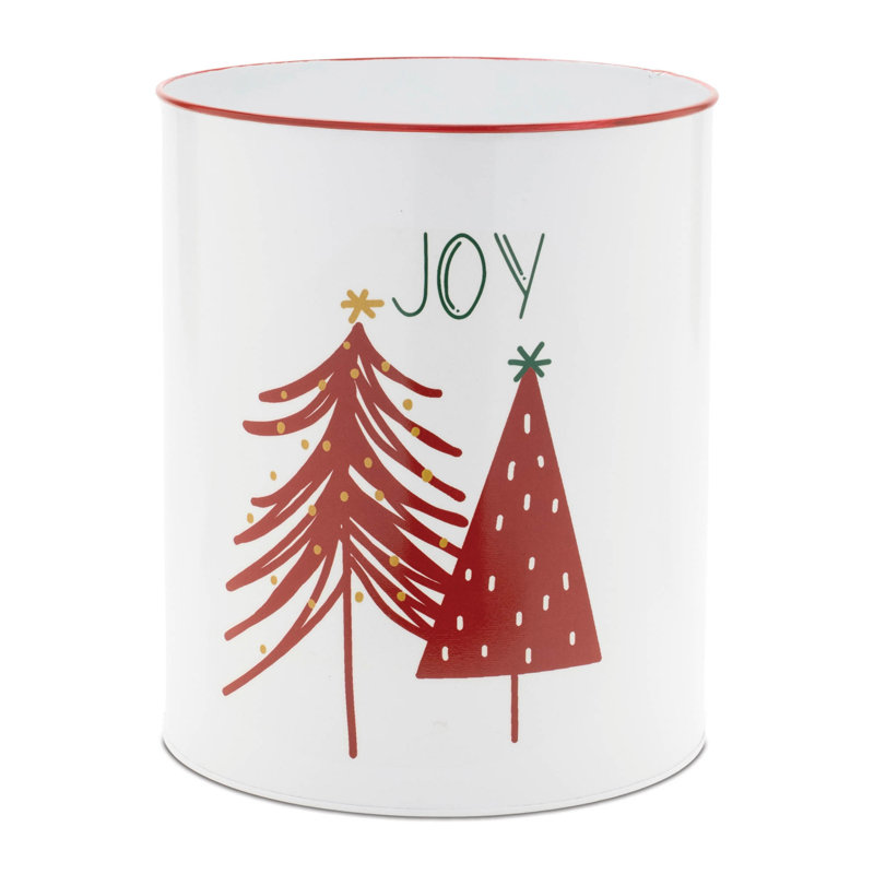 Pot à fleurs en métal et Noël