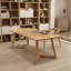Bureau rectangulaire en bois massif Burlywood-638806285
