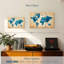 Aliaz Textured Blue World Map-107947943