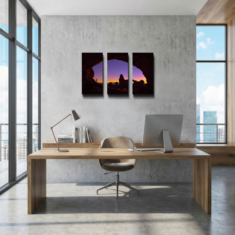 « Témoin des Arches - Parc national des Arches », triptyque mural de Darren White, 91,4 x 61 cm, 78 po x 34 po