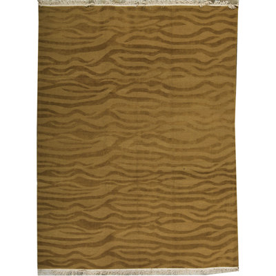 Hand-Knotted High-Quality Brown Area Rug