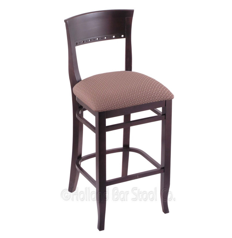 25" Bar Stool, Black Vinyl, Black