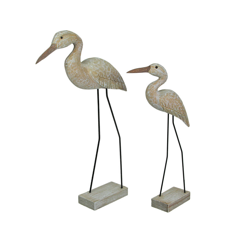 Ensemble de 2 statues en bois Blaser