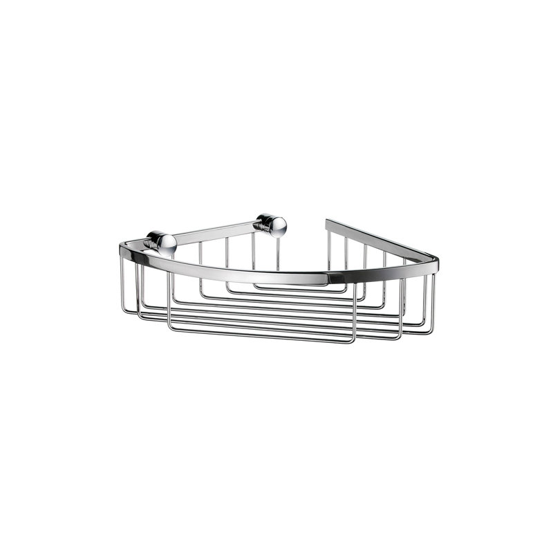 Panier de douche mural en coin , Chrome poli
