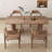 Retro Tan Rectangular Solid Wood Dining Table-1455546428