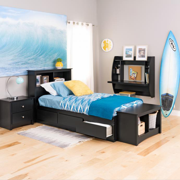Devonport Headboard, Twin, Black