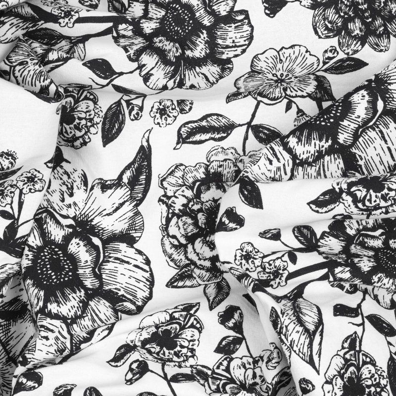 Floral Lined Rod Pocket Curtain Panel, 48" W x 108" L