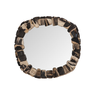 Stacked Pebble Petrified Mirror, Mixed