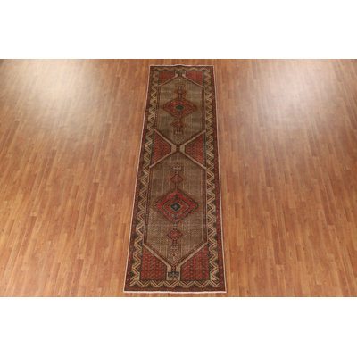 Vintage Brown   Runner Rug 4x12