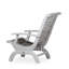 Chaise en bois d'eucalyptus, gris argenté