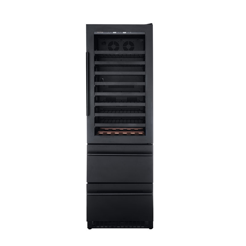 Estate 24" Black Stainless Steel Dual Zone Wine and Beverage Fridge