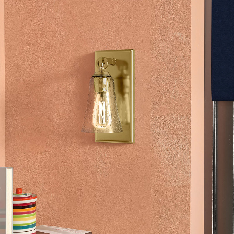 Amija 1 - Light Sconce from, Burnished Brass