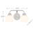 Volnak 2-Light Bathroom Vanity Light in Brushed Nickel-340412830