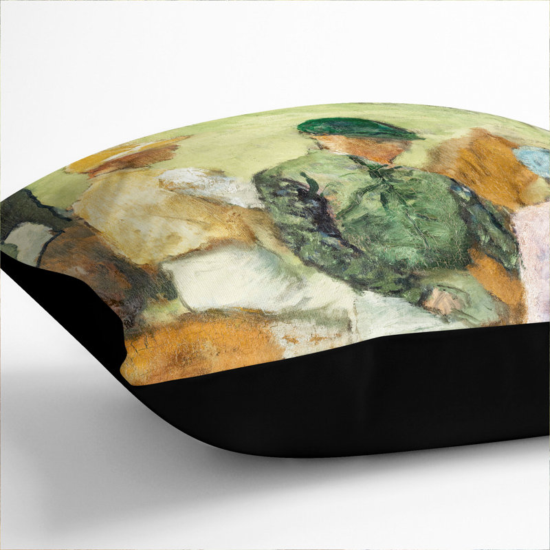 Four Jockeys Scatter Cushion, 55cm H x 55cm W x 20cm D, Black