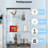 Johnneisha 3-Shelf Glass Display Cabinet, Curio Cabinet, Side By Side Door