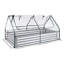 Raised Garden Bed with Cover, 6 x 3 x 1 ft, Rectangular Galvanized Metal Planter Box Kit Outdoor, with PE Greenhouse Cover & Gloves, Rustproof Alu-Zinc, for Growing Flowers Vegetables, Silver