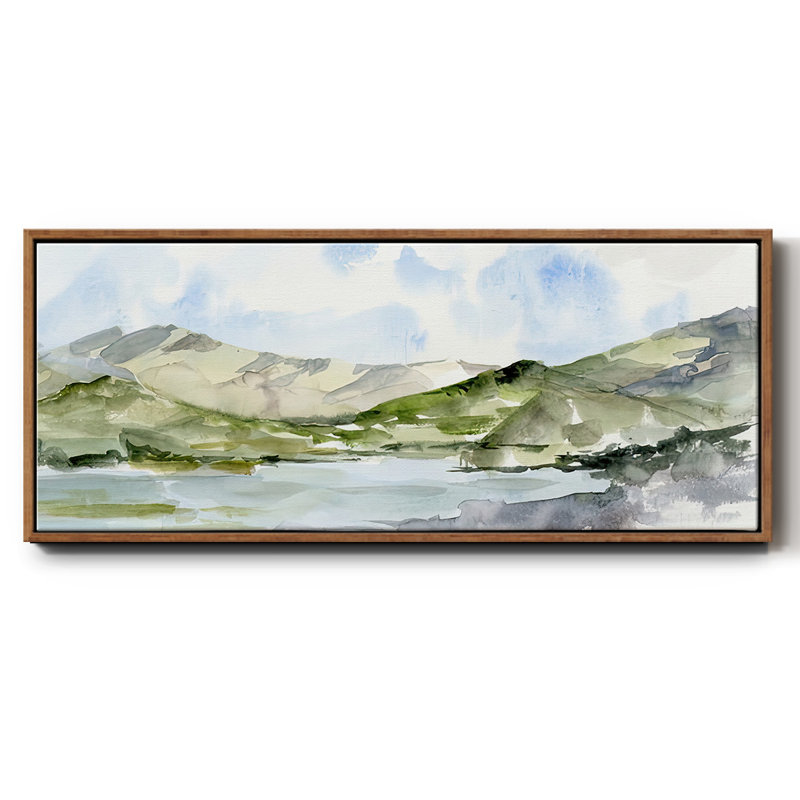 Serene Mountains I - toile encadrée, H 20 po x l 50 po