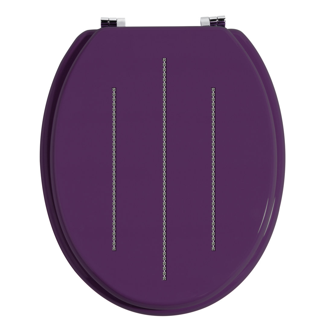 Diamante Elongated Toilet Seat