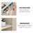 Creamy-white+Black Manufactured Wood+Metals Shoe Storage