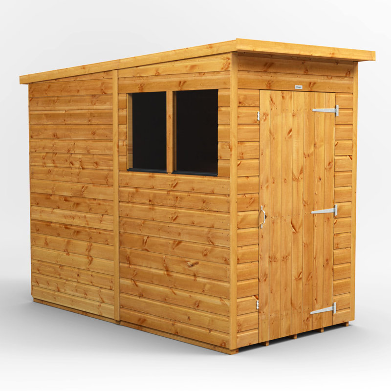 Powersheds 4 x 8ft Timber Tongue & Groove Pent Garden Shed