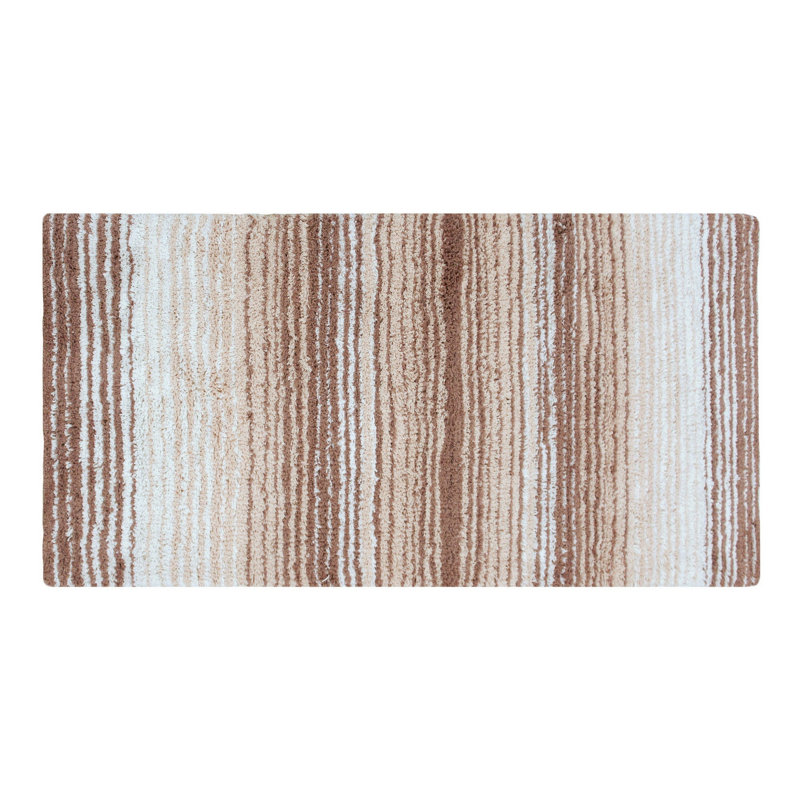 Griffie Plush 100 % Cotton Bath Rug, Beige, Single - 21" L x 54" W