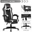 JR Knight Adjustable Reclining Ergonomic Faux Leather Swiveling PC & Racing Game Chair with Footrest-59205762